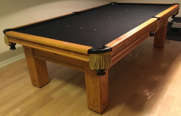carved 9 foot snooker table